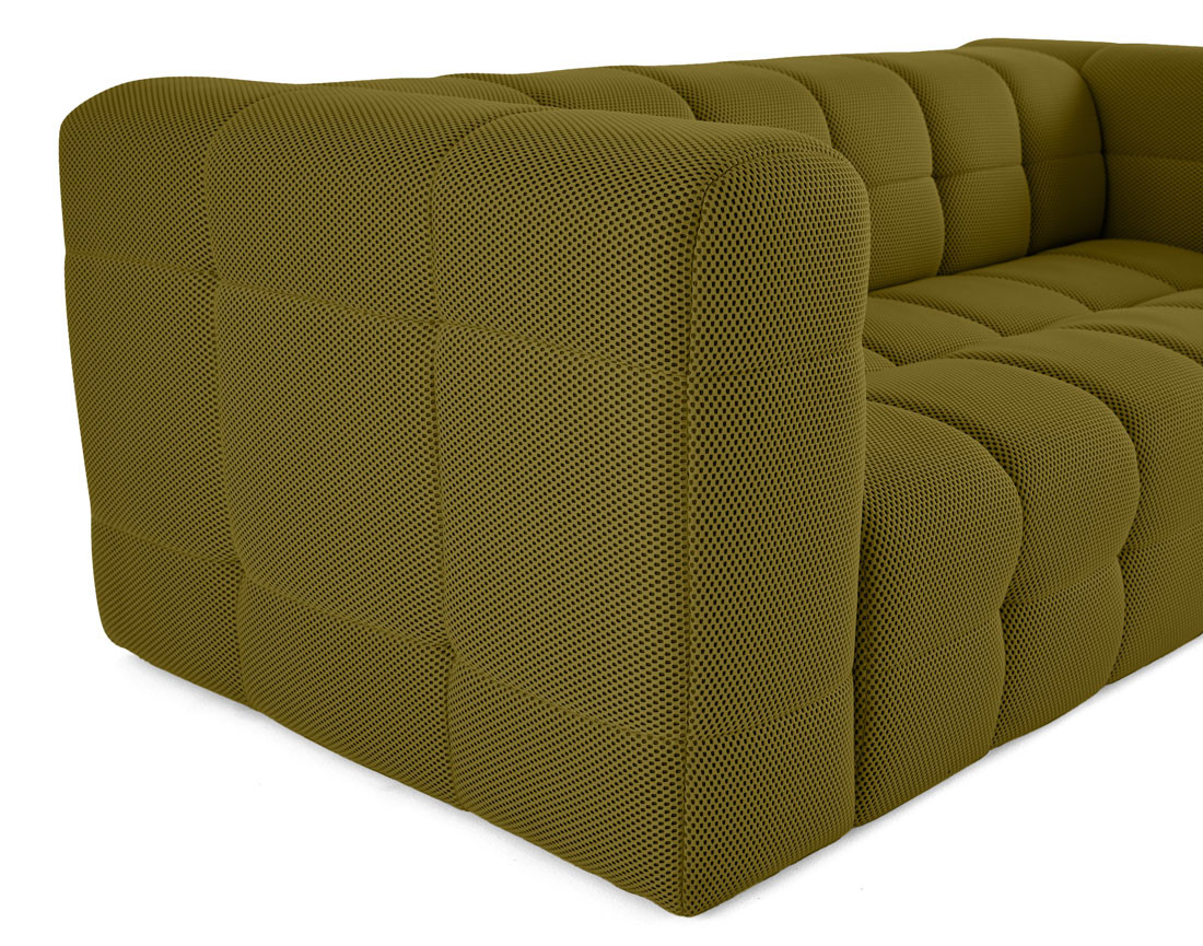 Canapé 3 places en tissu mailles 3D Suzano