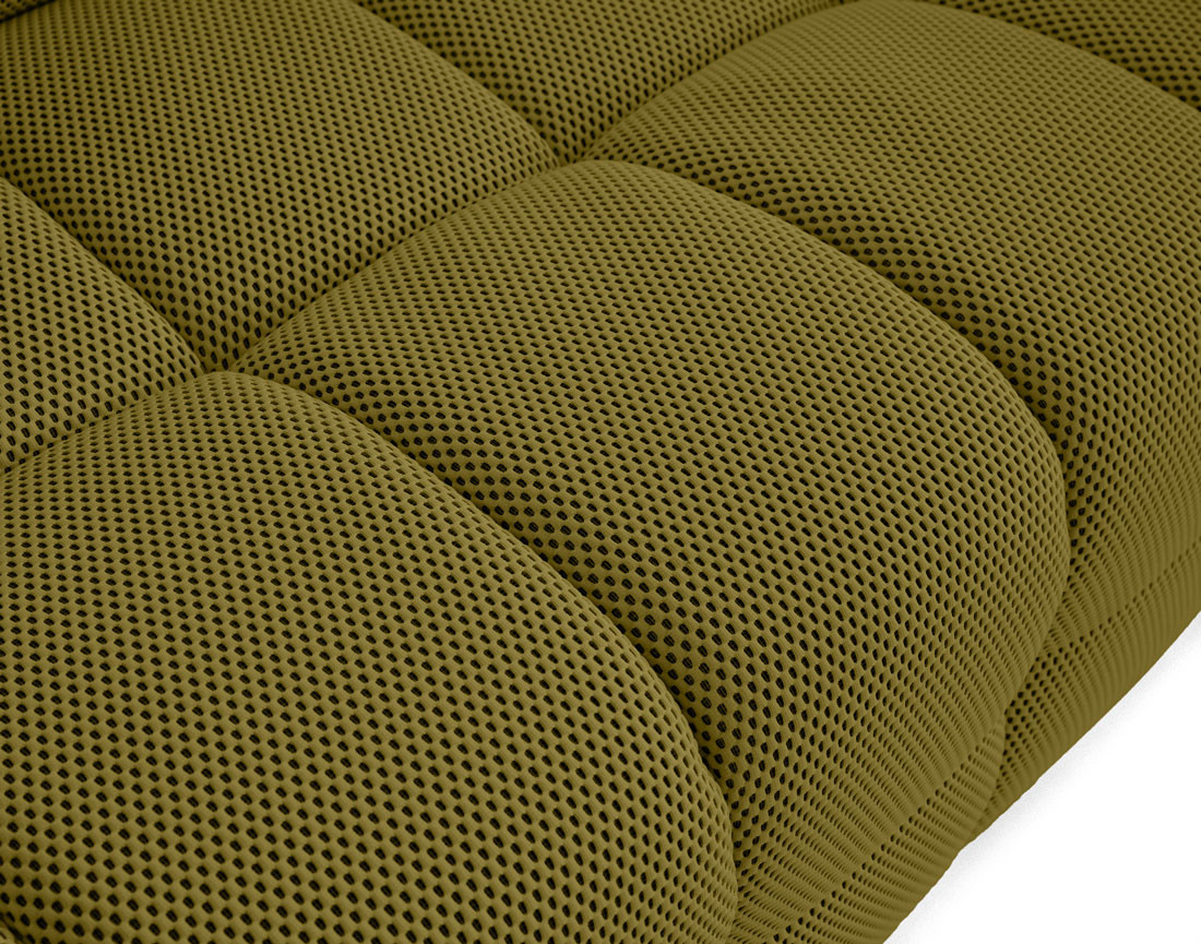 Canapé 3 places en tissu mailles 3D Suzano