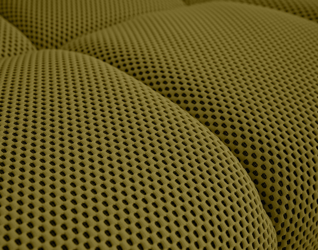 Canapé 3 places en tissu mailles 3D Suzano