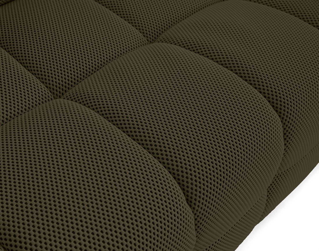 Canapé 3 places en tissu mailles 3D Suzano