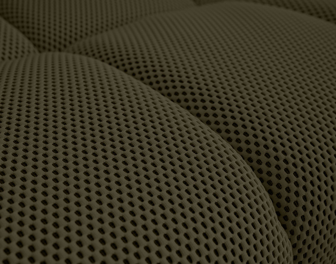 Canapé 3 places en tissu mailles 3D Suzano