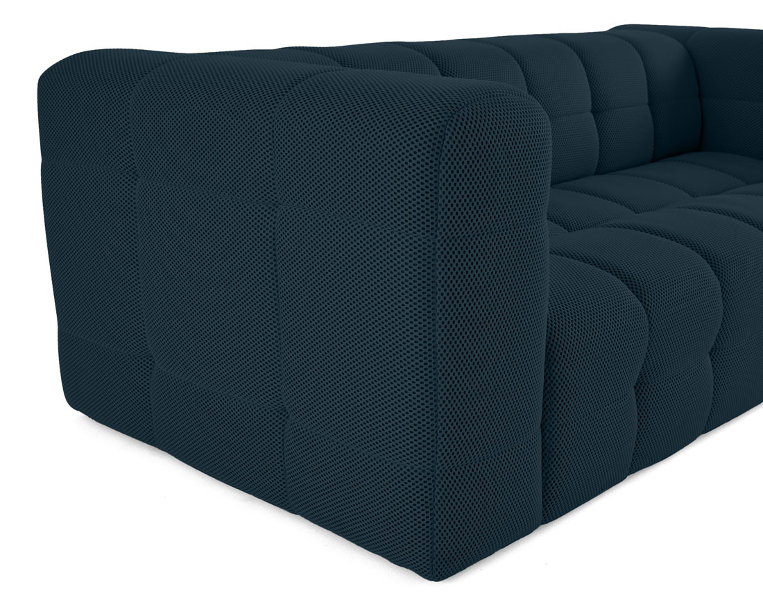 Canapé 3 places en tissu mailles 3D Suzano