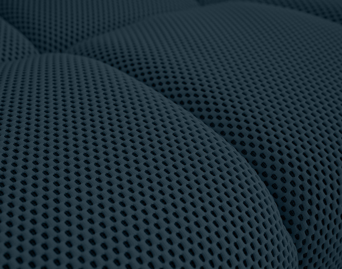 Canapé 3 places en tissu mailles 3D Suzano