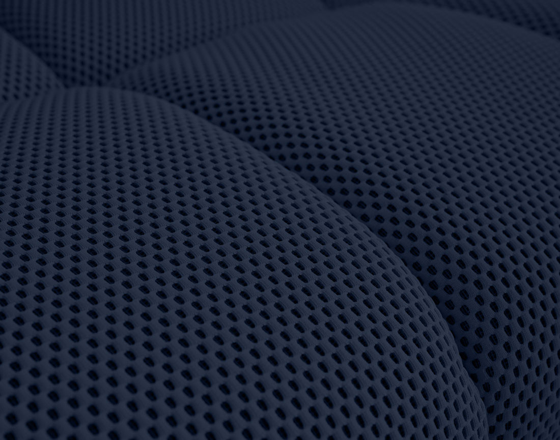 Canapé 3 places en tissu mailles 3D Suzano