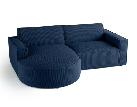 Canapé d'angle gauche 4 places en velours côtelé Spiaggia