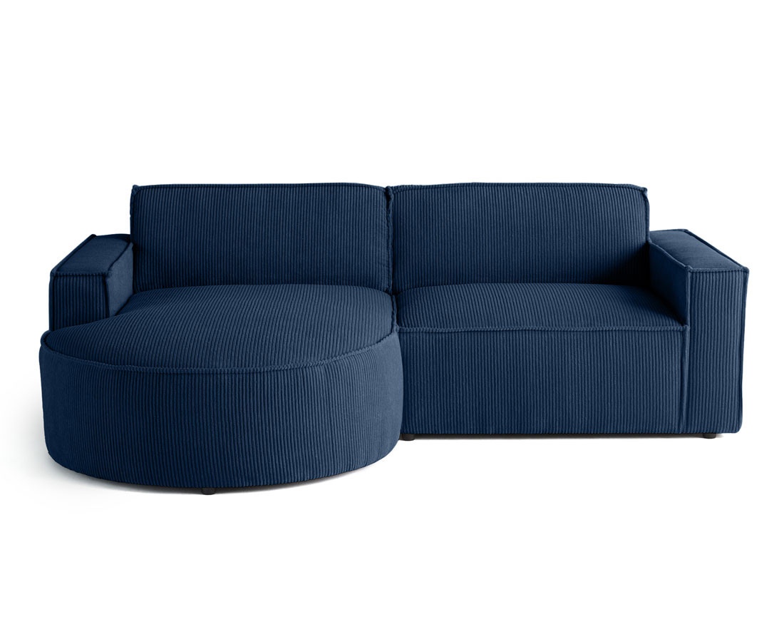 Canapé d'angle gauche 4 places en velours côtelé Spiaggia
