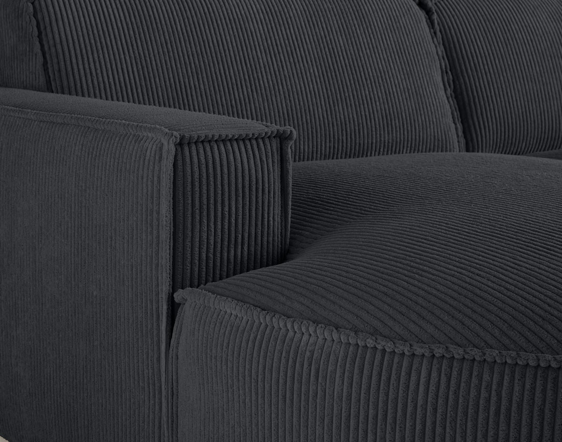 Canapé d'angle gauche 4 places en velours côtelé Spiaggia