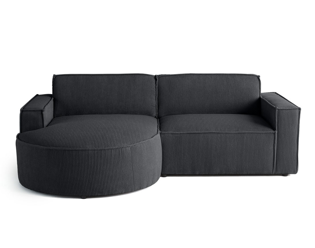 Canapé d'angle gauche 4 places en velours côtelé Spiaggia
