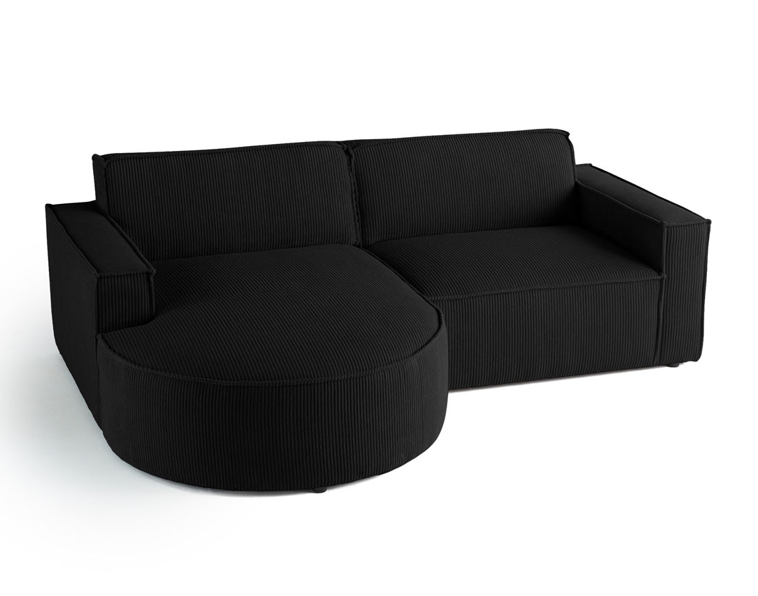 Canapé d'angle gauche 4 places en velours côtelé Spiaggia