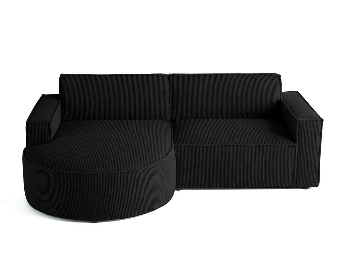 Canapé d'angle gauche 4 places en velours côtelé Spiaggia