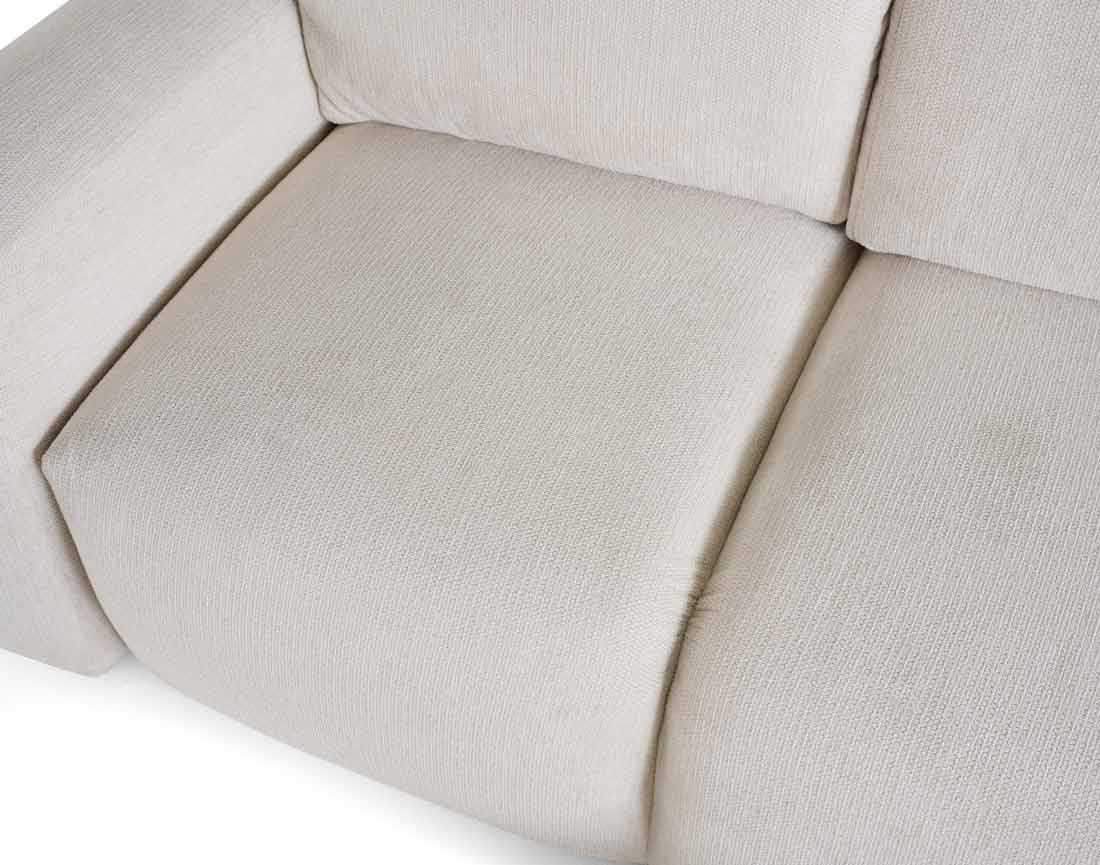 Canapé d'angle convertible, coffre 4 places en tissu texturé Sorrente