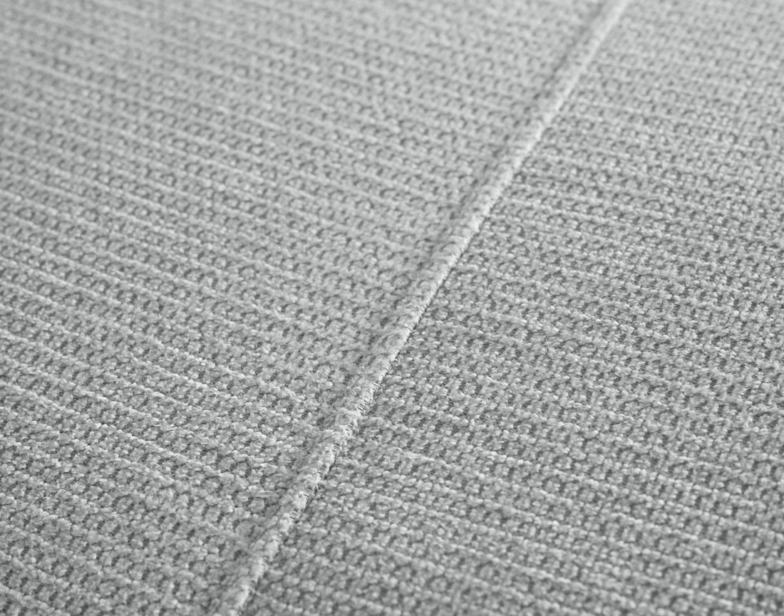 Canapé d'angle convertible, coffre 4 places en tissu texturé Sorrente