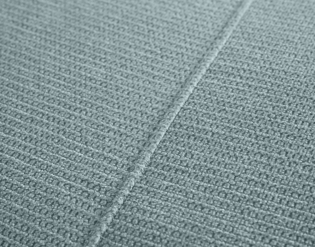 Canapé d'angle convertible, coffre 4 places en tissu texturé Sorrente