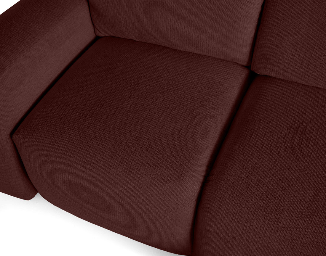 Canapé d'angle convertible, coffre 4 places en tissu texturé Sorrente