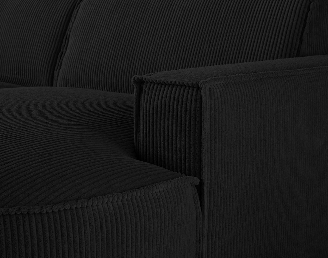 Canapé d'angle droit 5 places en velours côtelé Spiaggia