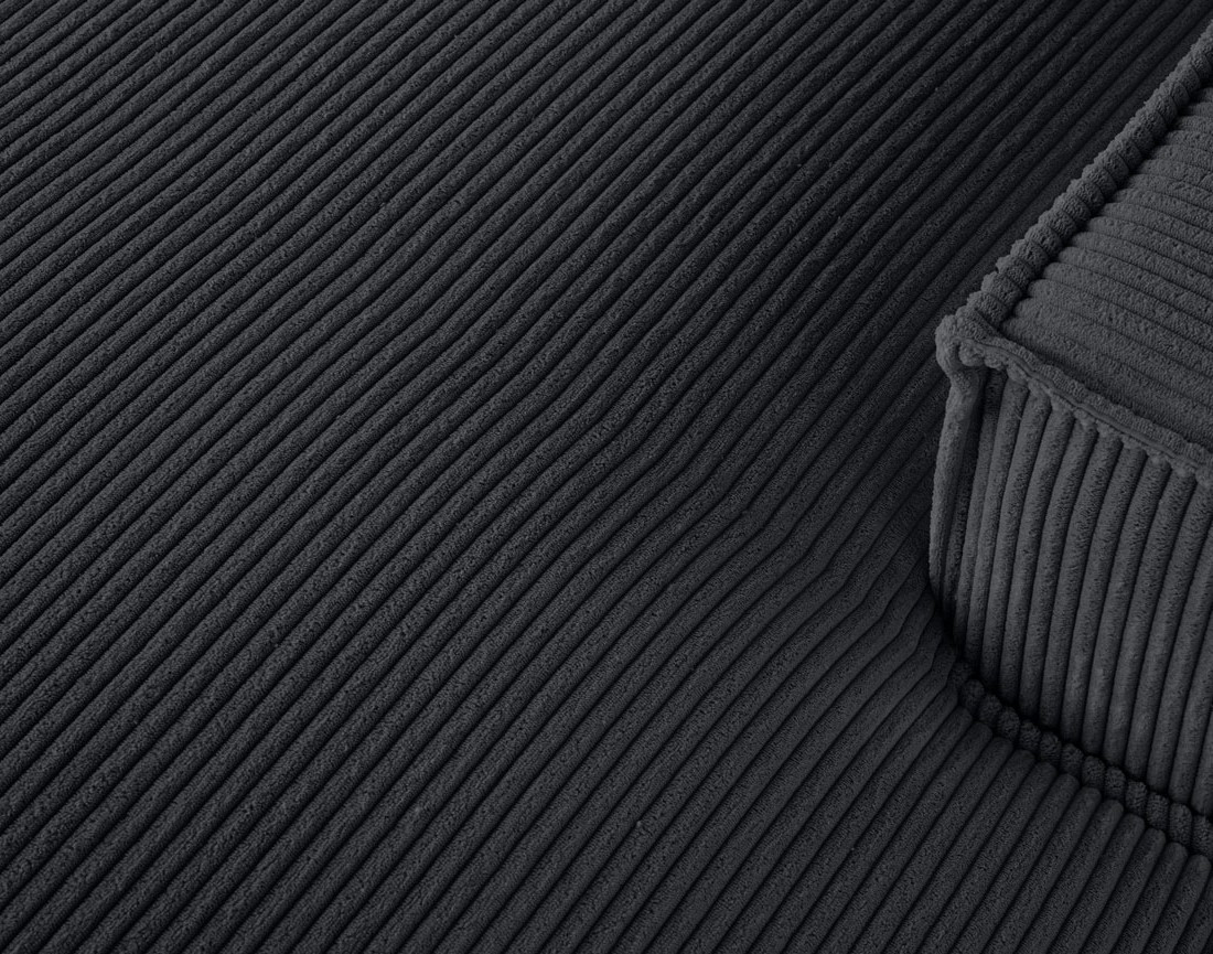 Canapé d'angle droit 5 places en velours côtelé Spiaggia