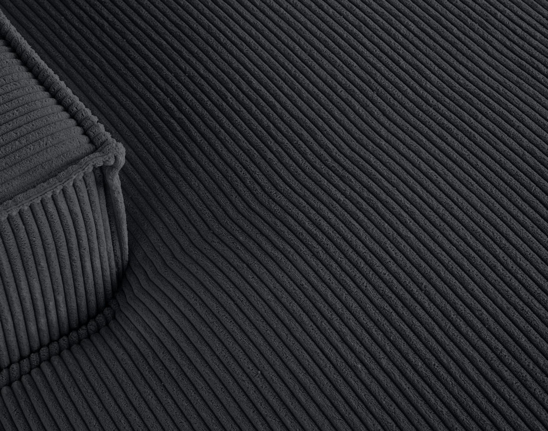 Canapé d'angle gauche 5 places en velours côtelé Spiaggia