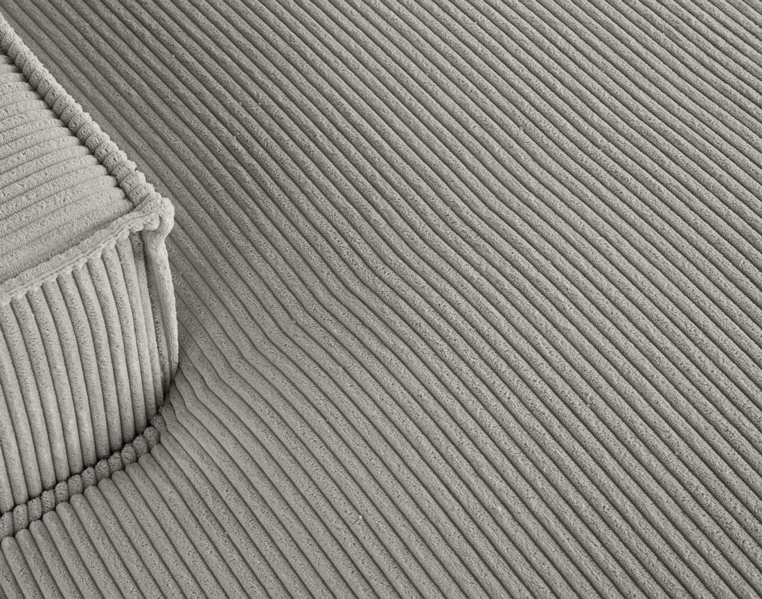 Canapé d'angle gauche 5 places en velours côtelé Spiaggia