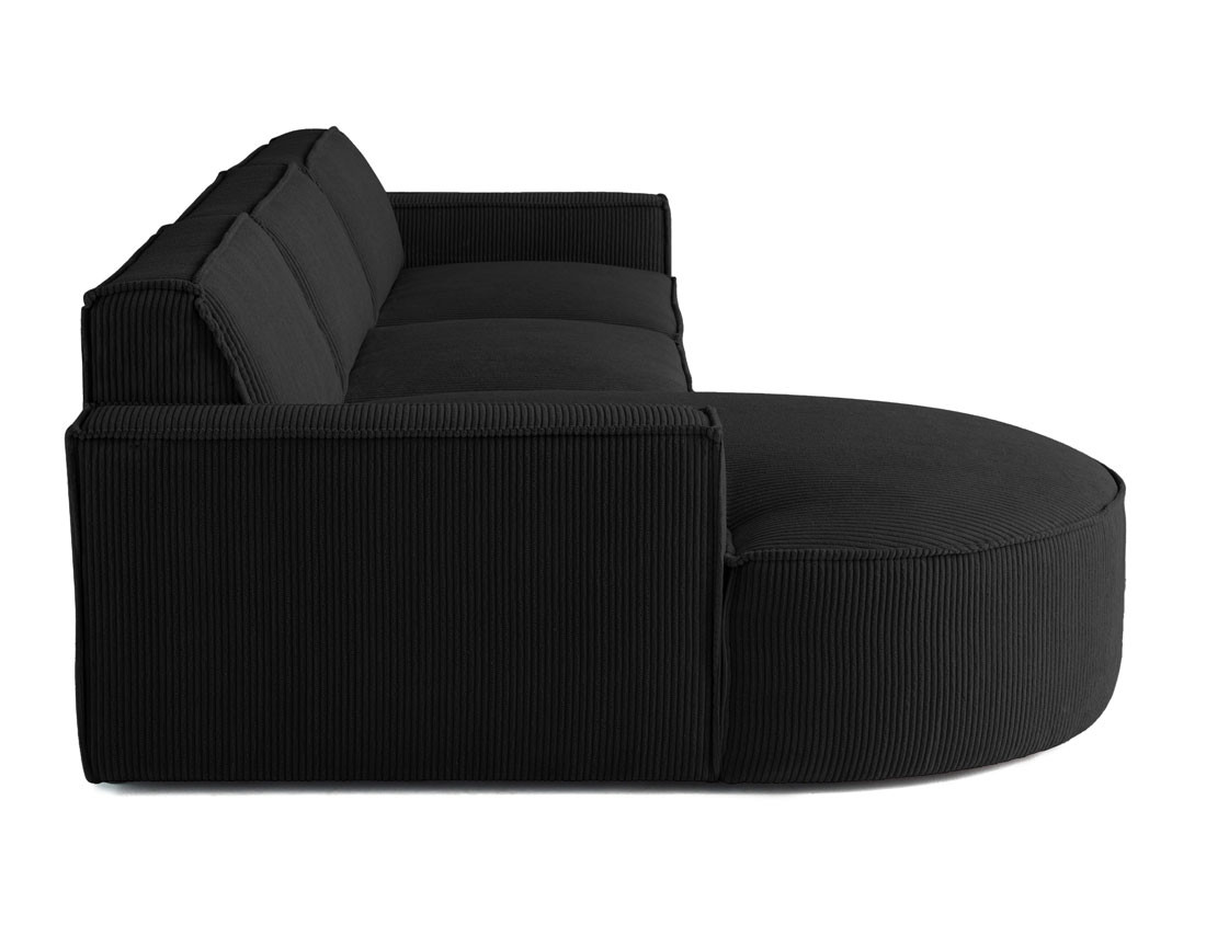 Canapé d'angle gauche 5 places en velours côtelé Spiaggia