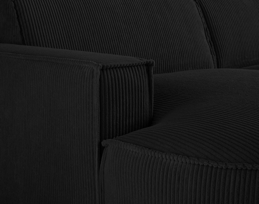 Canapé d'angle gauche 5 places en velours côtelé Spiaggia