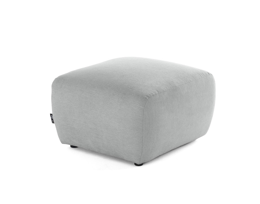 Pouf en tissu texturé Sorrente