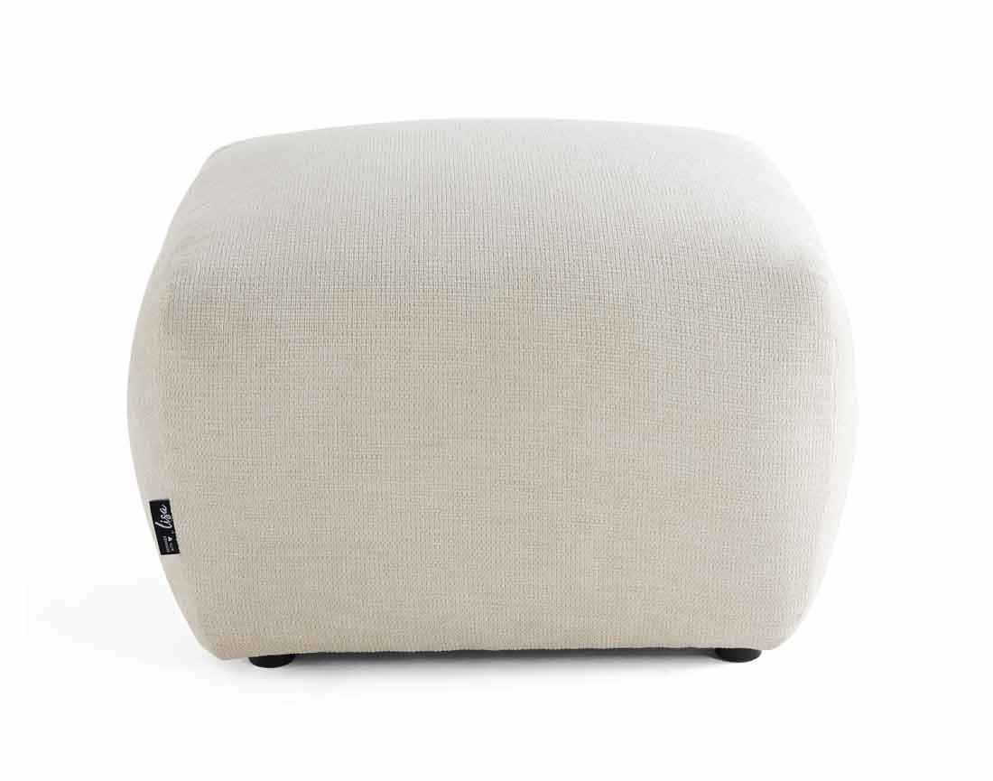 Pouf en tissu texturé Sorrente