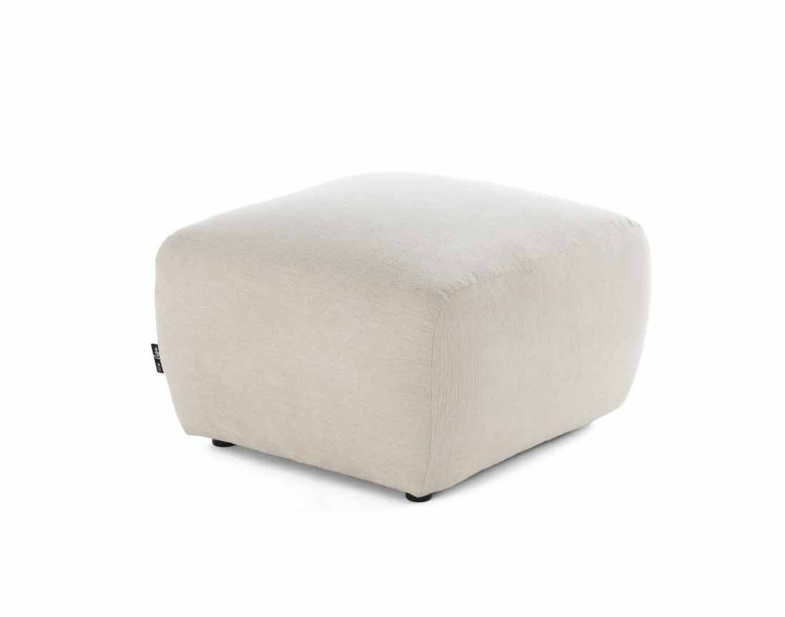 Pouf en tissu texturé Sorrente