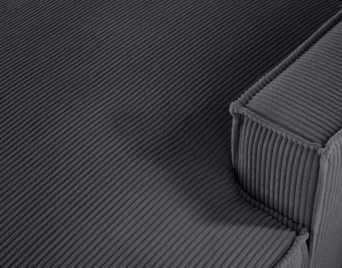 Canapé panoramique d'angle gauche 7 places en velours côtelé Spiaggia