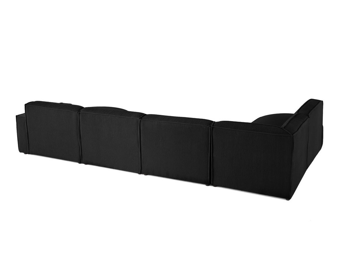 Canapé panoramique d'angle gauche 7 places en velours côtelé Spiaggia