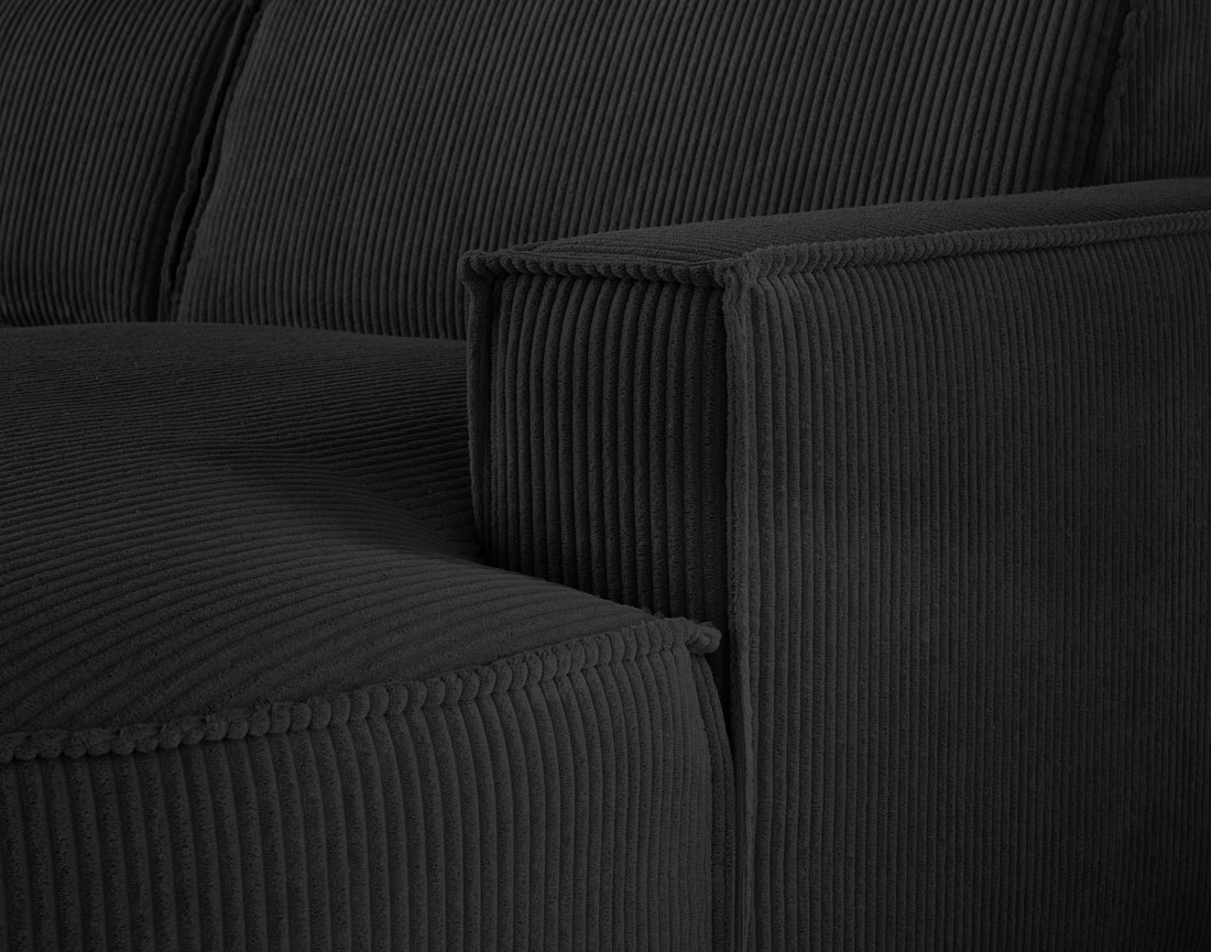 Canapé panoramique d'angle gauche 7 places en velours côtelé Spiaggia