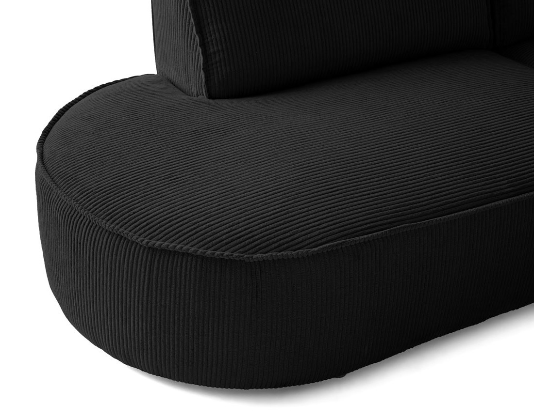 Canapé panoramique d'angle gauche 7 places en velours côtelé Spiaggia