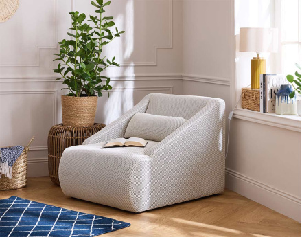 Fauteuil en tissu mailles 3D Onyx