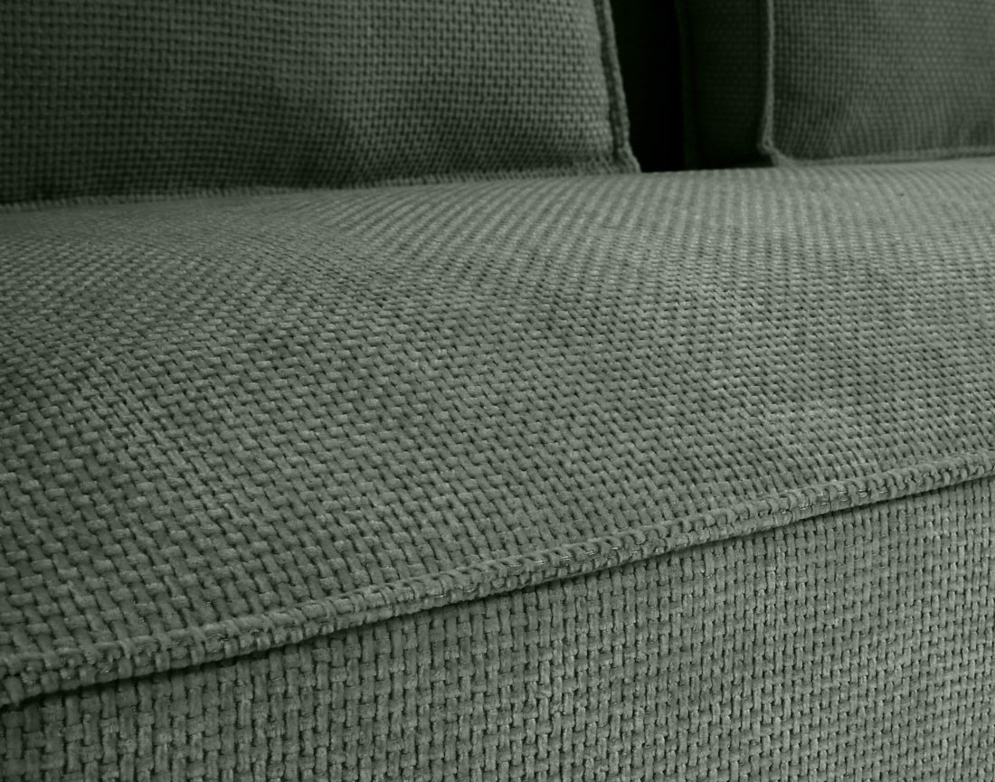 Canapé d'angle droit 4 places en tissu texturé Stella