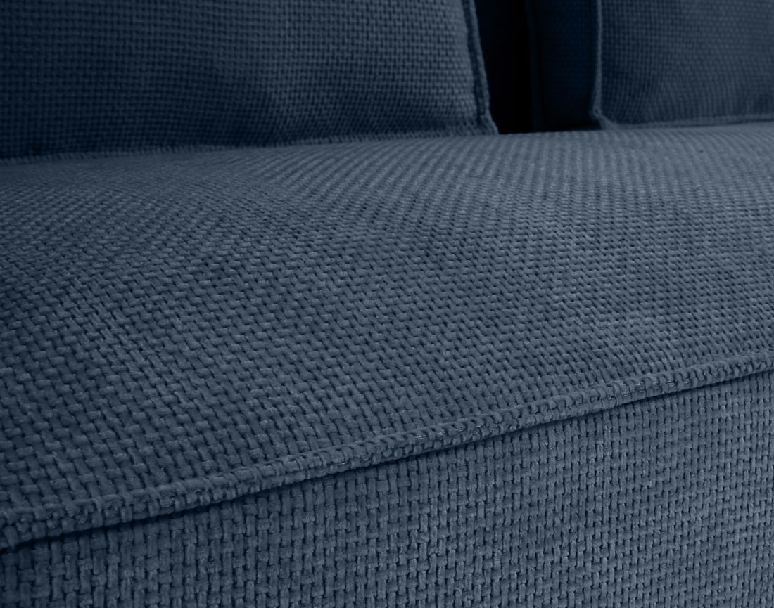 Canapé d'angle droit 4 places en tissu texturé Stella