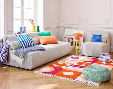 Fauteuil sans accoudoirs en tissu mailles 3D