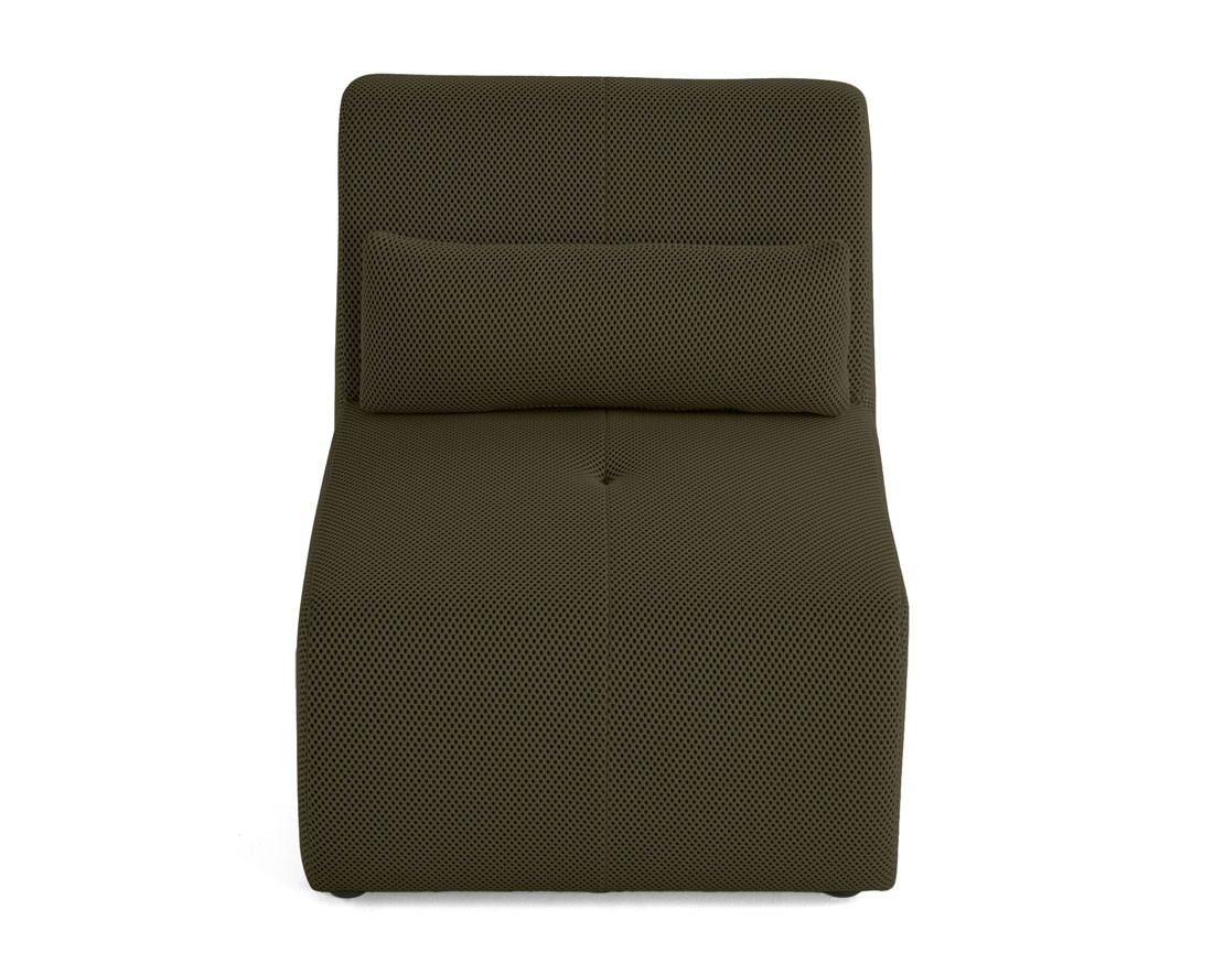 Fauteuil sans accoudoirs en tissu mailles 3D