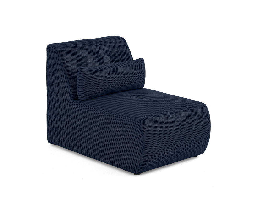 Fauteuil sans accoudoirs en tissu mailles 3D
