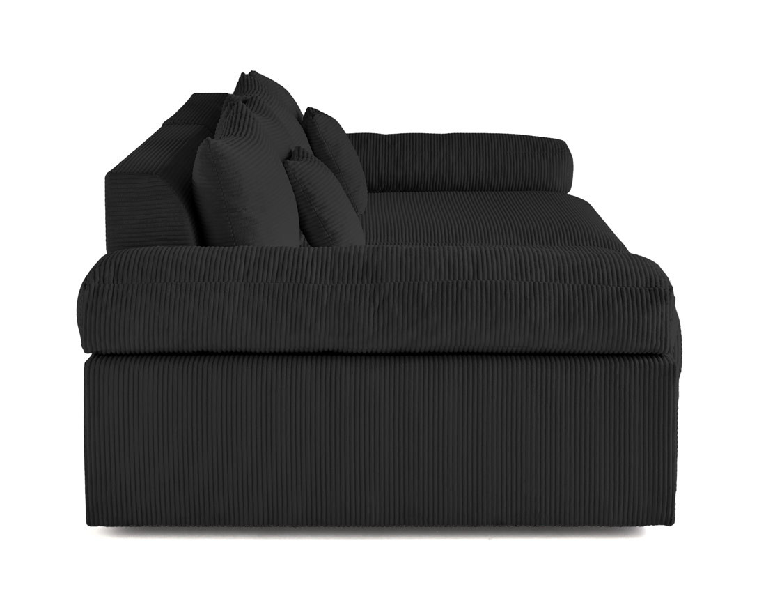 Canapé 4 places avec une assise profonde en velours côtelé