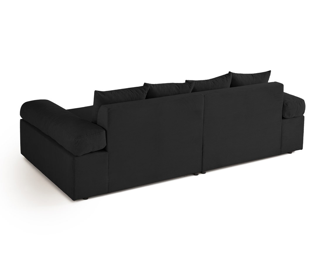 Canapé 4 places avec une assise profonde en velours côtelé