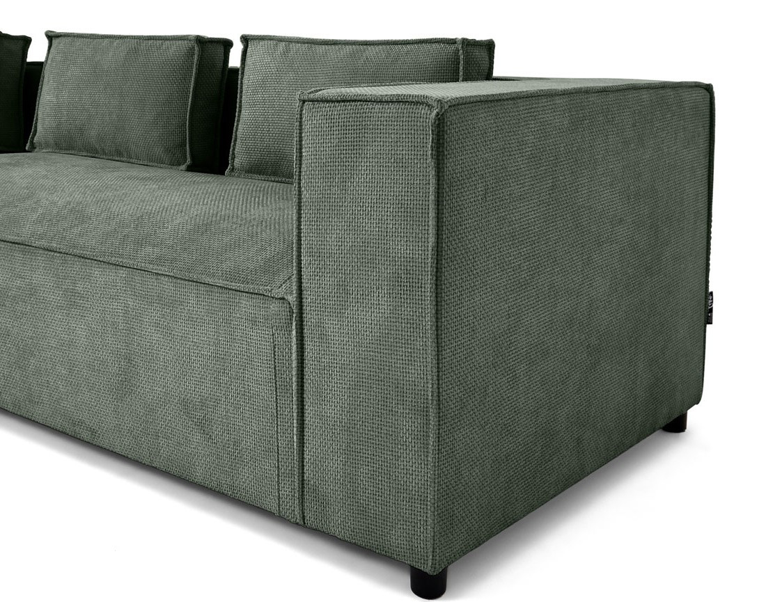 Canapé d'angle gauche 4 places en tissu texturé Stella