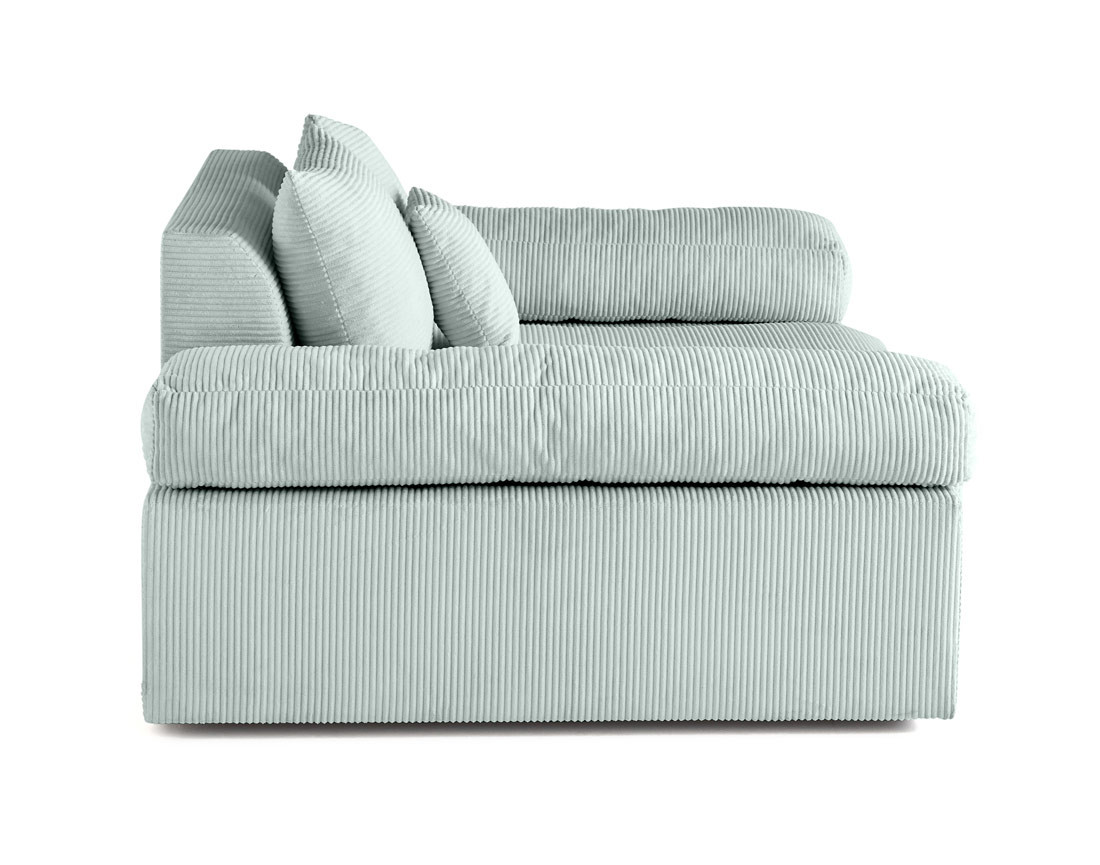 Fauteuil XL avec assise profonde en velours côtelé Aspen