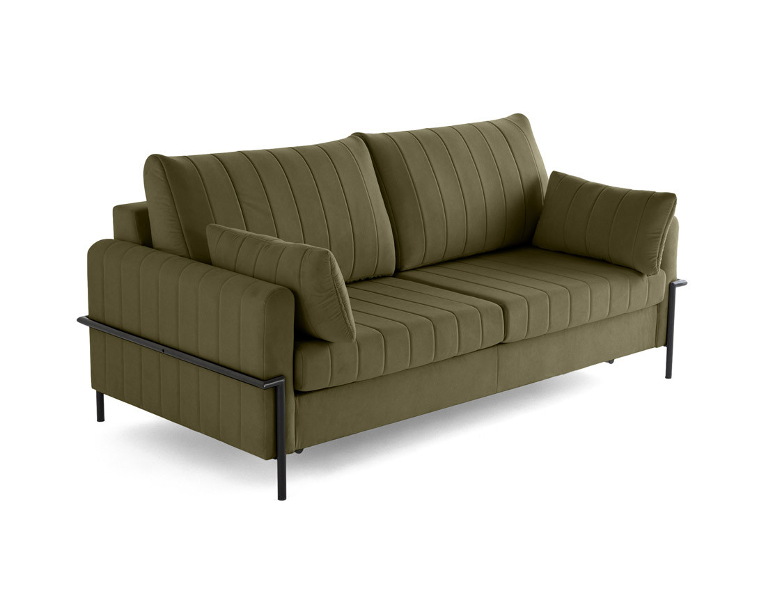 Canapé 3 places convertible couchage quotidien, matelas inclus Ercolano