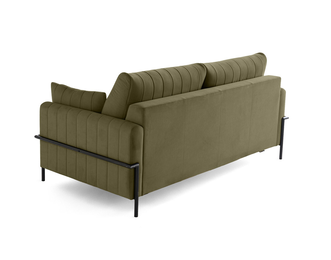 Canapé 3 places convertible couchage quotidien, matelas inclus Ercolano