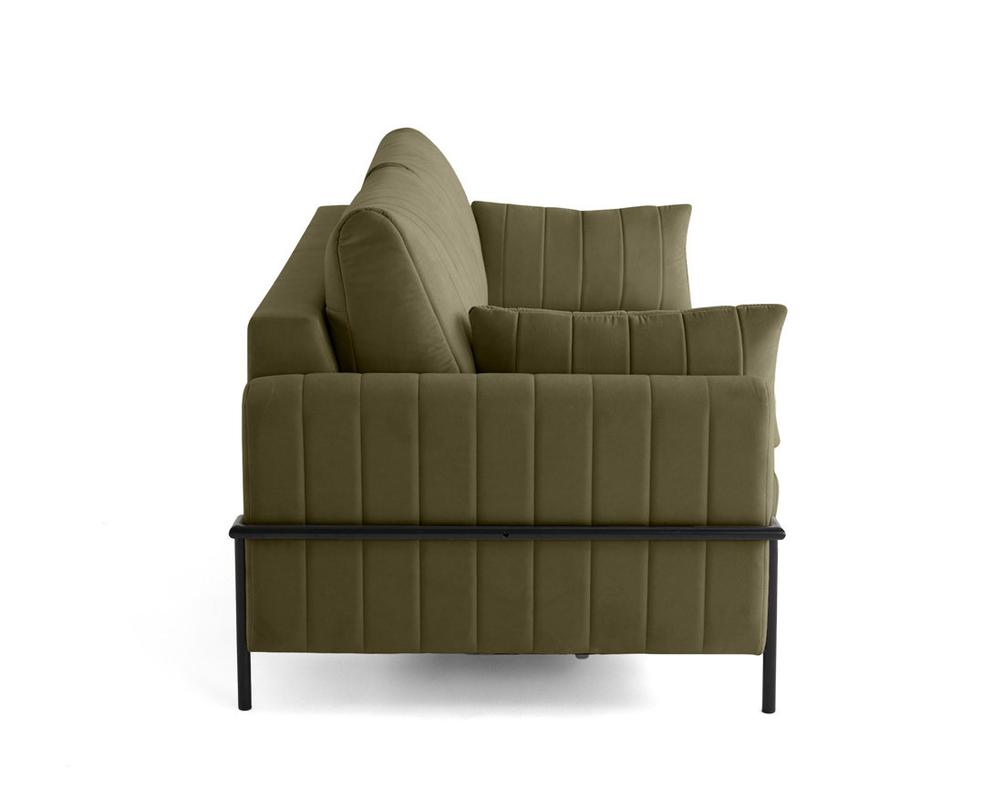 Canapé 3 places convertible couchage quotidien, matelas inclus Ercolano