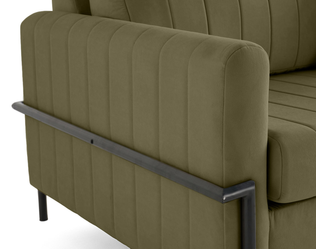 Canapé 3 places convertible couchage quotidien, matelas inclus Ercolano