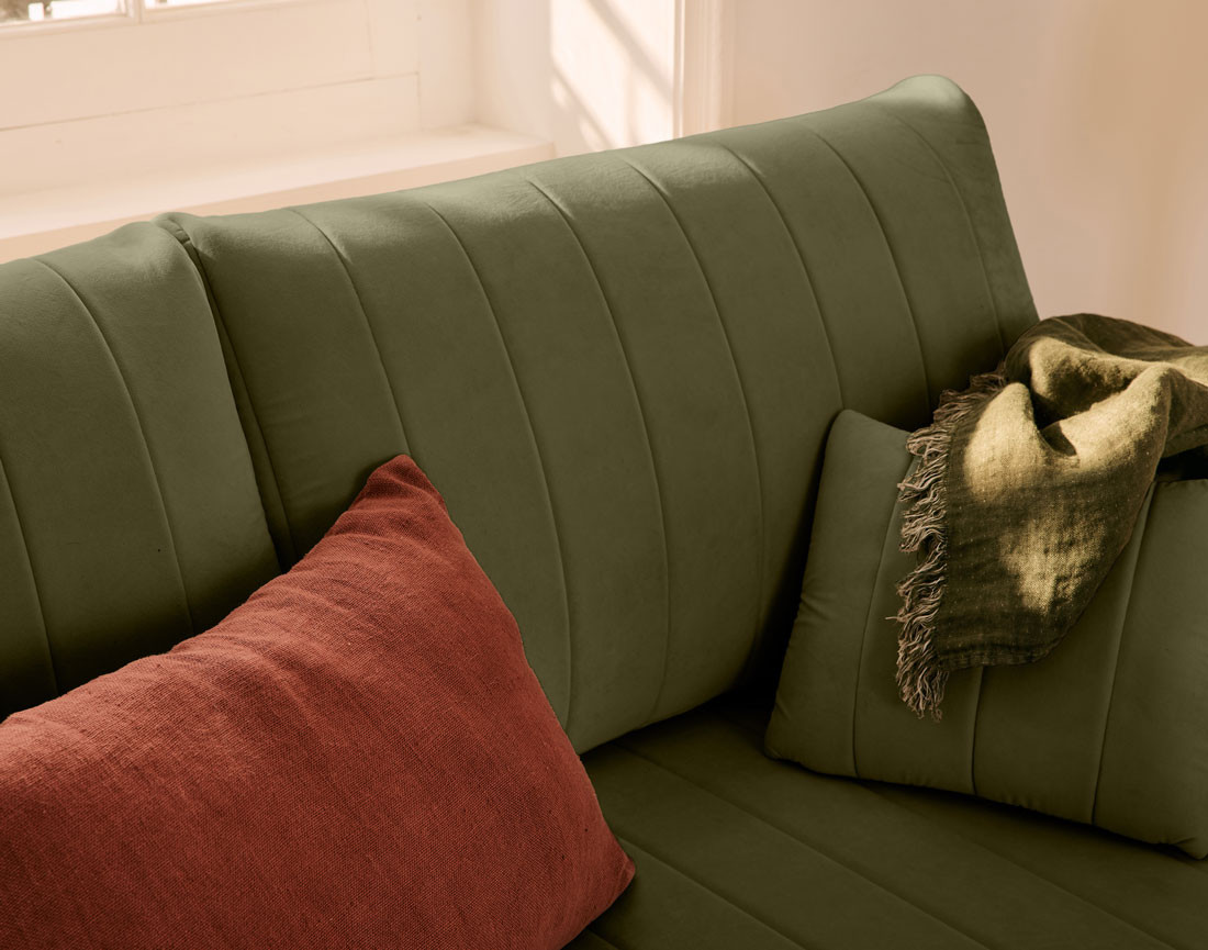 Canapé 3 places convertible couchage quotidien, matelas inclus Ercolano