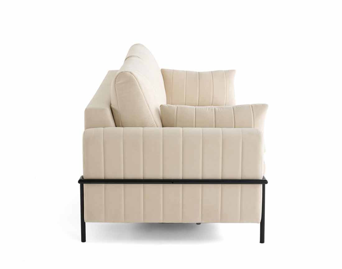 Canapé 3 places convertible couchage quotidien, matelas inclus Ercolano