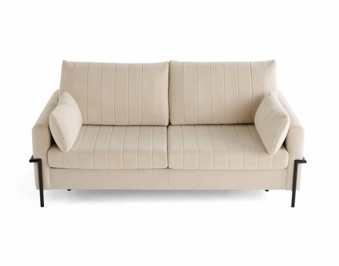 Canapé 3 places convertible couchage quotidien, matelas inclus Ercolano