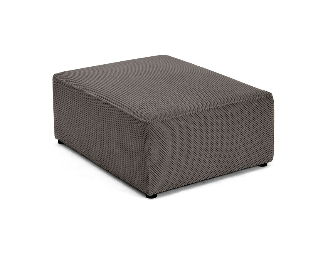 Pouf en velours texturé Topaze