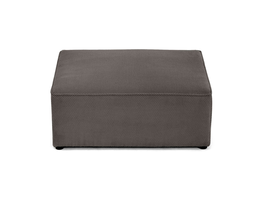 Pouf en velours texturé Topaze